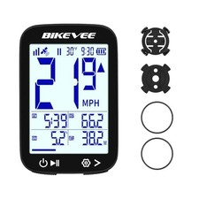 Bike Speedometer GPS Wireless Cycling Computer   Auto Black-A  Standard Mount  