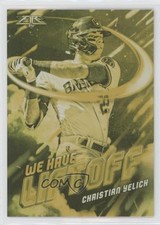 2021 Topps Fire We Have Liftoff Gold Minted Christian Yelich #WHL-10 0g27