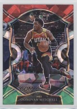 2020 Select Concourse Red White Green Cracked Ice Prizm Donovan Mitchell #27 0a3