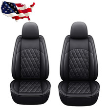 Pairs Car Front Seat Covers Leather Full Set Cushion Pad Mat For Ford Mustang