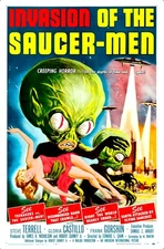 INVASION OF THE SAUCER-MEN (1957) - 27"x41" RARE classic sci-fi movie poster!!