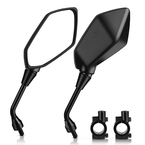 Pair 7/8" 22mm Handlebar End Rearview Side Rear View Mirror Universal Motorcycle