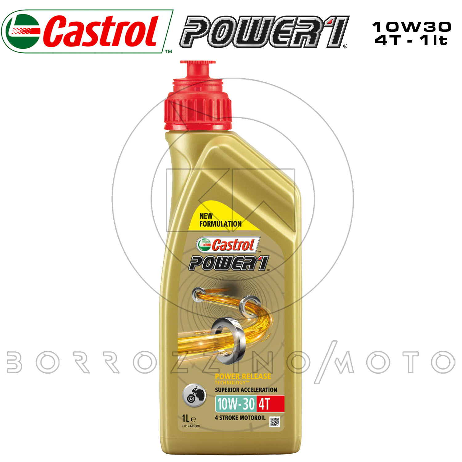 1 LT OLIO MOTORE CASTROL POWER 1 TRIZONE 10W30 SEMISINTETICO MOTO HONDA