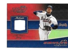 JOHN SMOLTZ 2002 PLAYOFF PIECE OF THE GAME GAME USED JERSEY 