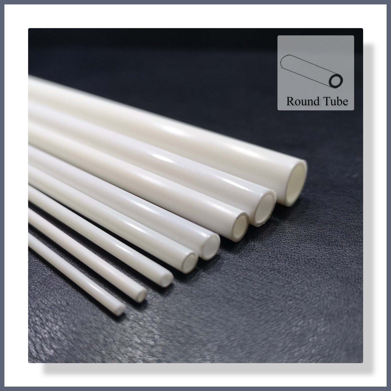 ABS Styrene 8pcs Mixed Round Tube - Suitable for all Model Making