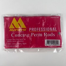Marianna Concave Perm Rods 7/16" Gray 12-Pack Pro Hair Curling Tool 10131