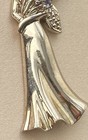 VTG Sterling Silver Fairy Pendant Natural Diamond Wings Tanzanite 925 — photo 5