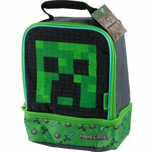 Minecraft Creeper Face Thermos Dual Insulated School Kids Lunch Box Ebay