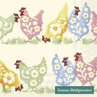 IHR COCKTAIL NAPKINS - 4Pack or 20Pack - SPRING CHICKENS - CREAM (SC54)