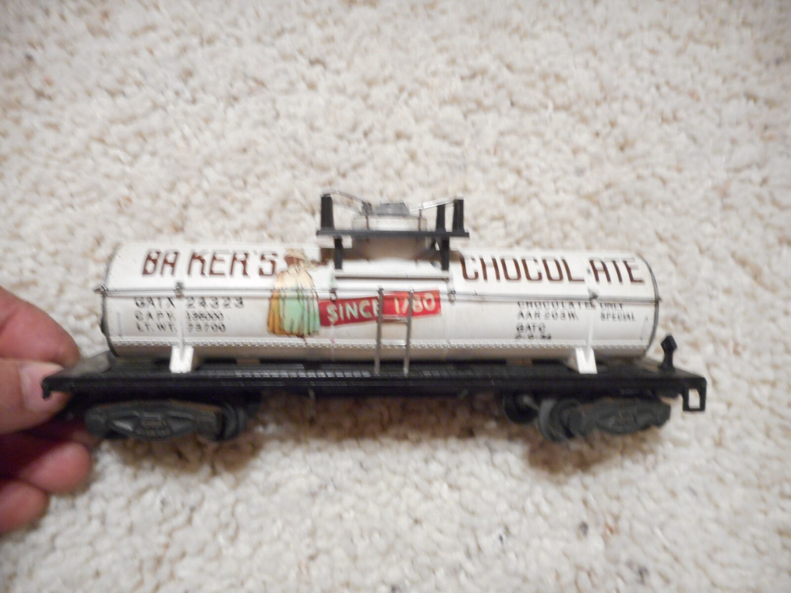 S GUAGE AMERICAN FLYER 24323 BAKER'S CHOCOLATE TANK CAR eBay