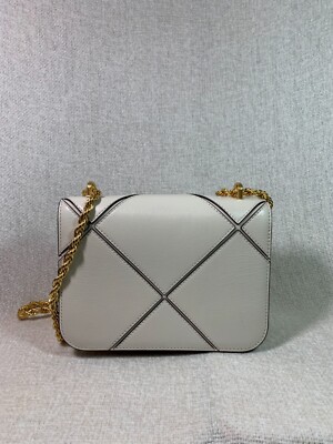 NEW Tory Burch New Cream Small Diamond Quilted Eleanor