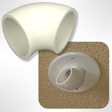 SpacePak / Unico Register Outlet Air Supply Diverter 90 Degree Elbow Spout