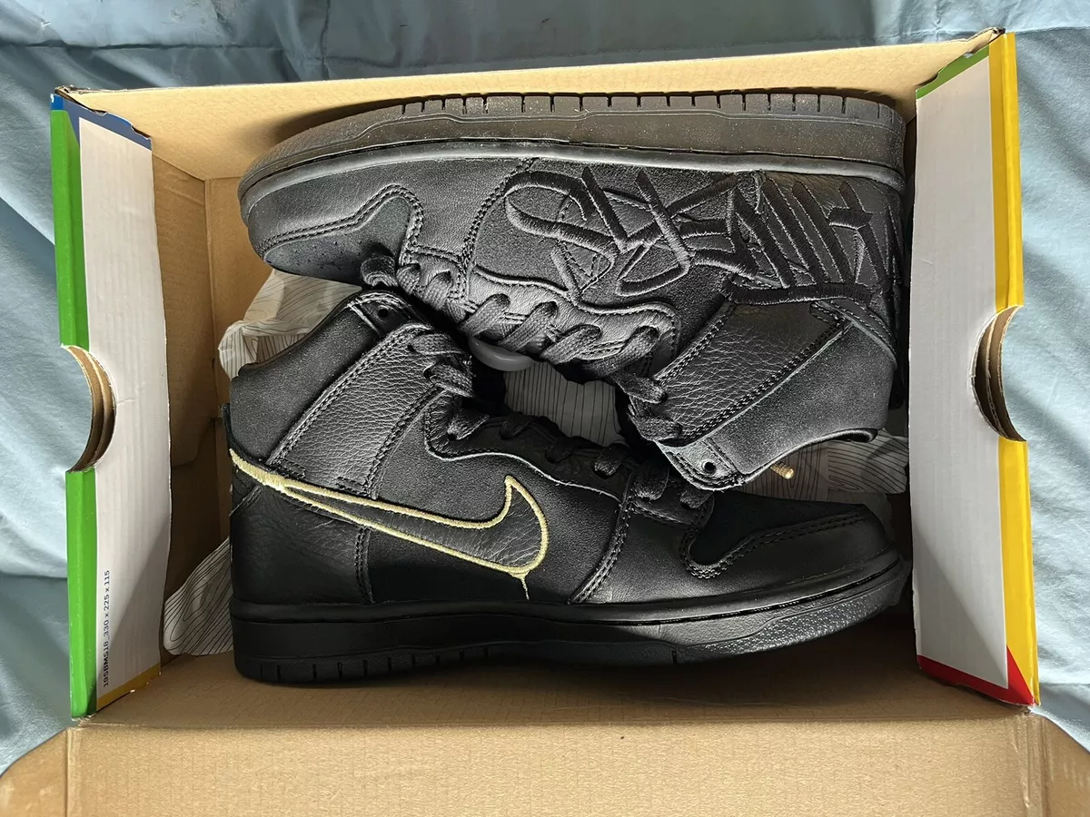 Nike Dunk High SB x FAUST Black 2022 Size 7.5M