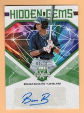 2019 Elite Extra HIDDEN GEMS EMERALD Brayan Rocchio #/10 SP RC AUTO - GUARDIANS