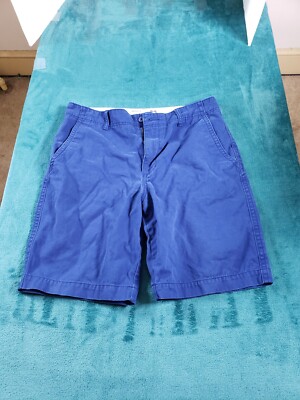 Old Navy Shorts Mens Blue Bermuda Size 33 Preppy Casual 100% Cotton Flat Front