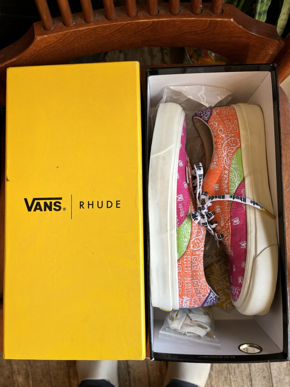 Rhude X Vans Collaboration Sneakers Mens Size 6.5