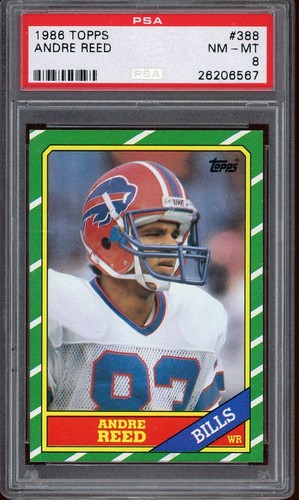 1986 Topps Football #388 Andre Reed PSA 8 | eBay