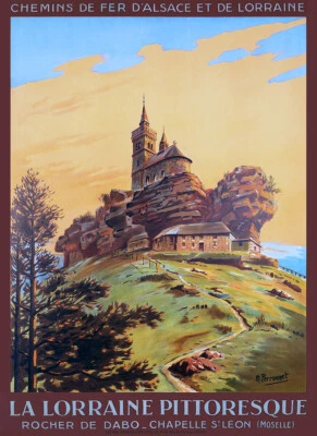 Affiche chemin de fer Alsace-Lorraine - Rocher de Dabo