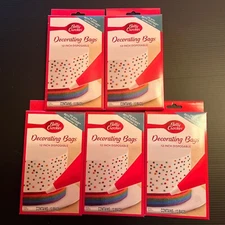 5X Betty Crocker Decorating Bags Disposable 2 Inches 12 Count Per Pack 60 Total