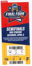 NCAA Final Four Houston 2016 Men's Basketball Semi Finals Ticket
