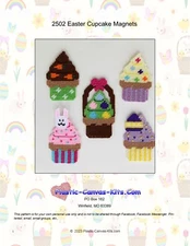 Easter Cupcake Magnets-Plastic Canvas Pattern or Kit