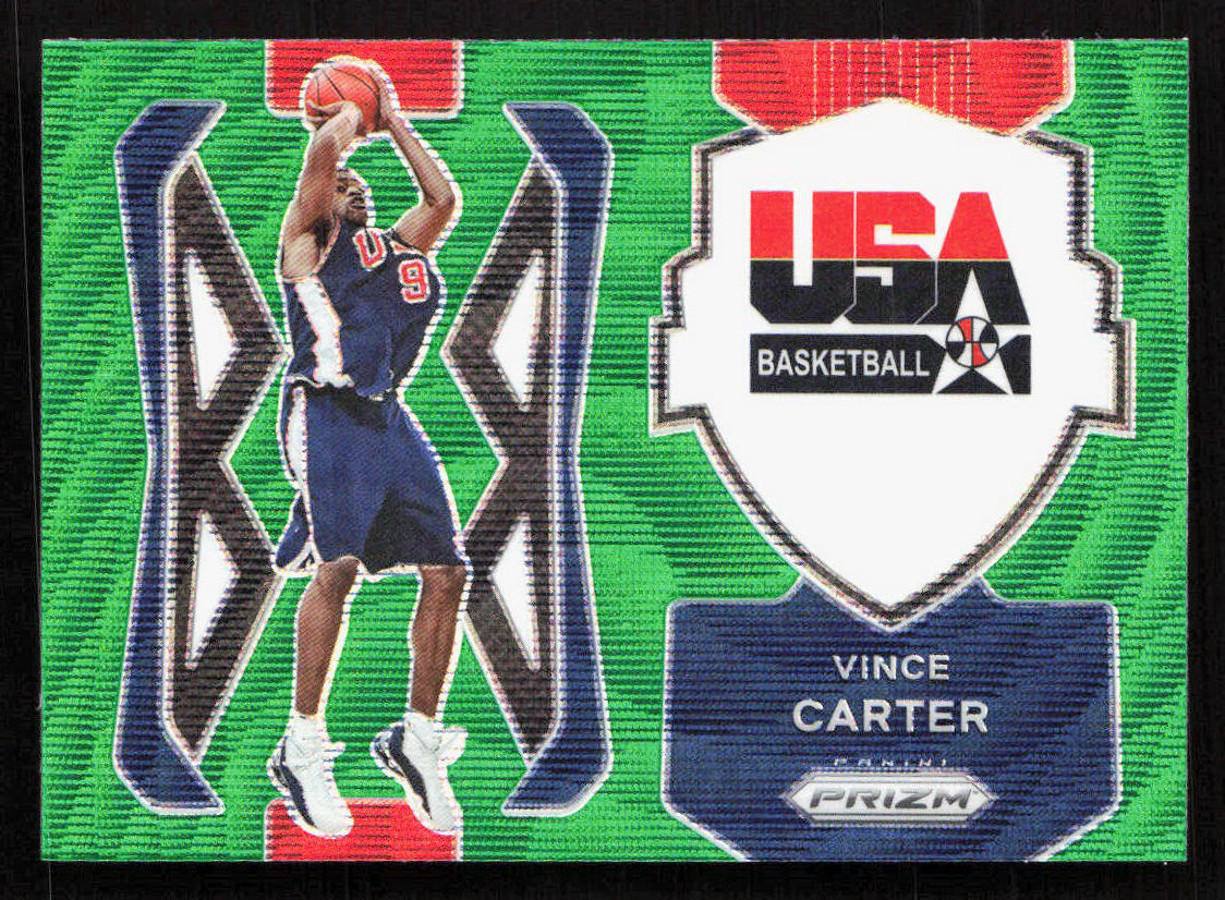 2021 Panini Prizm Vince Carter USA Basketball Green Wave #6 USA