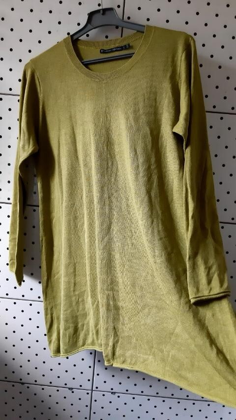 GUDRUN SJODEN Knit Solid Basic Tunic Pullover A-L… - image 2