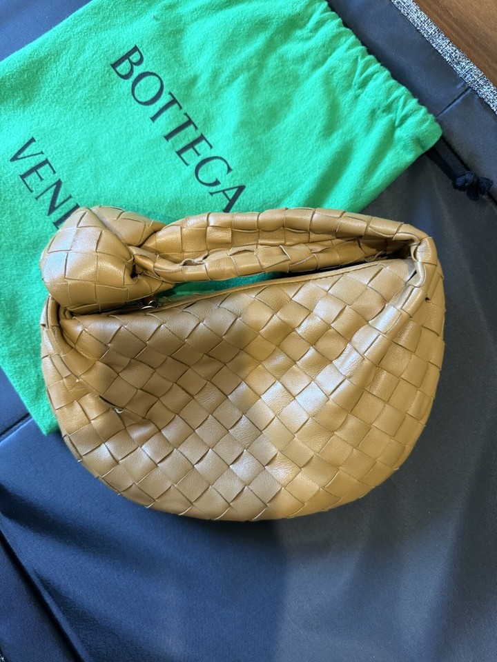 BOTTEGA VENETA mini jodie handbag mini bag beige light leather top handle