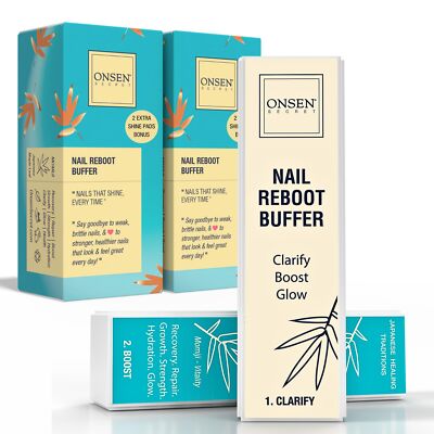 Secret Professional Nail Buffer Ultimate Shine Nail Buffing Block With 3 Way ...