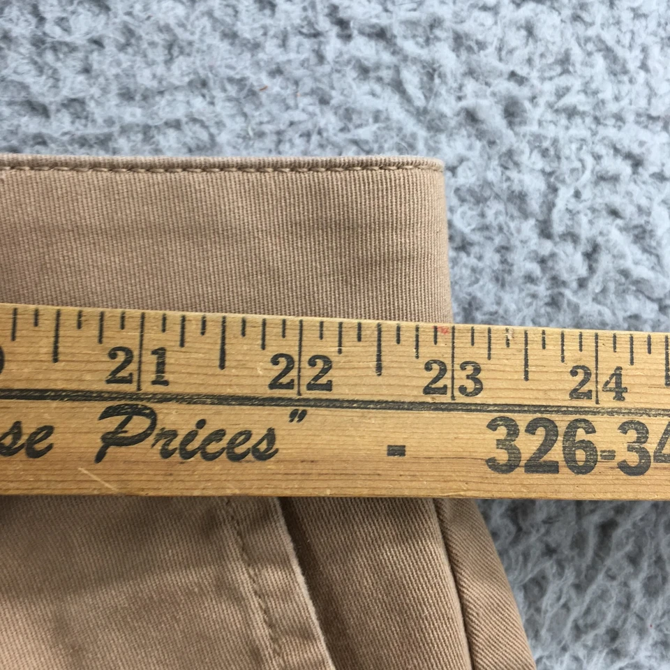 Shorts chino feminino Lane Bryant 24 (real 46x5,5) marrom mistura de algodão cintura alta - Imagem 4 de 4