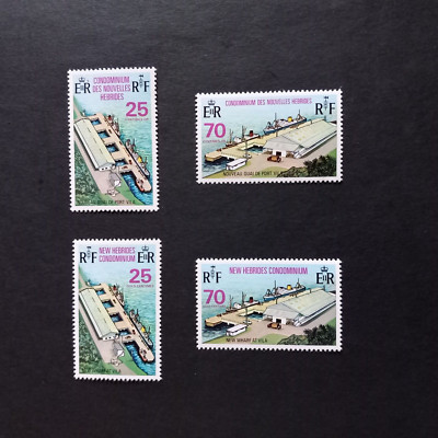 KOLONIE FR. - NEU. HEBRIDEN 1973 / NEUER KAI, SERIE VON 4 VOLLSTÄNDIGEN WERTEN POSTFRISCH **
