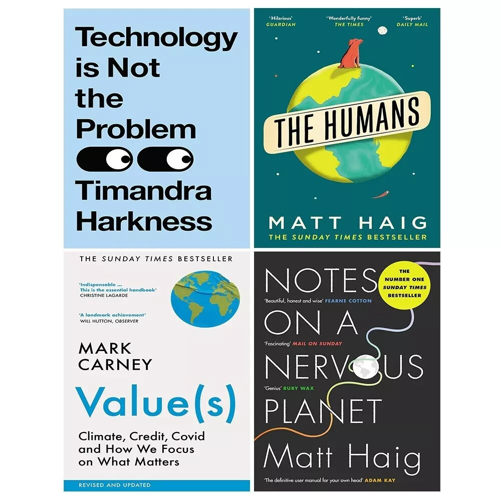 Technology is Not the Problem (HB),Notes Nervous Planet,Value,Humans 4 Booka Set - Image 3