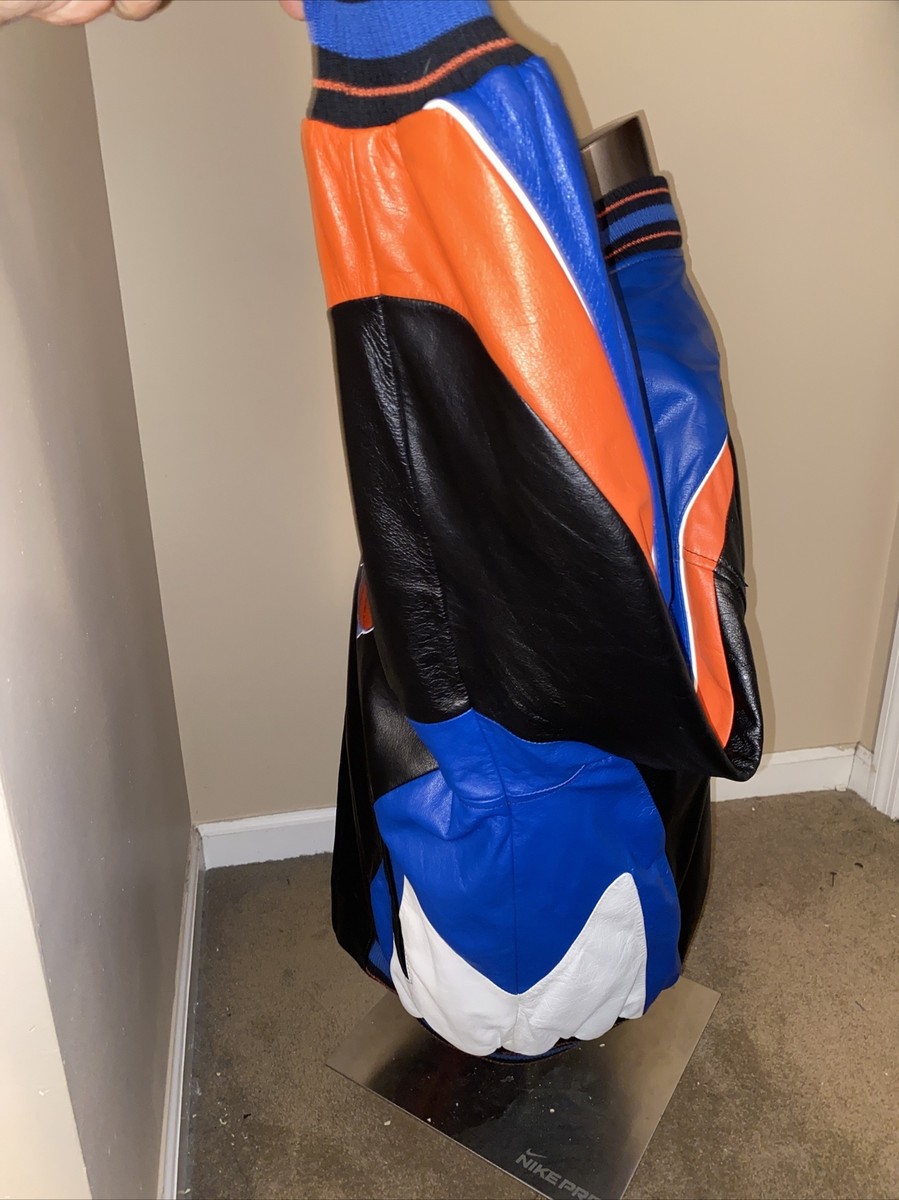 New York Knicks 1990's Vintage Original Leather Jacket By G New York Knicks 1990's Vintage Original Leather Jacket By G