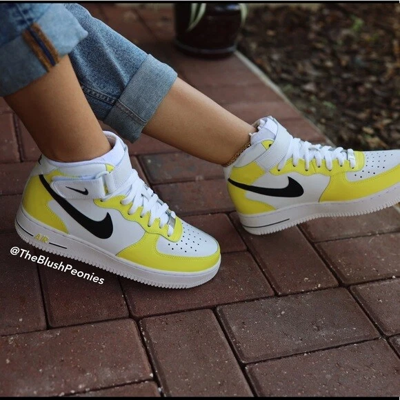 nike air force yellow and black