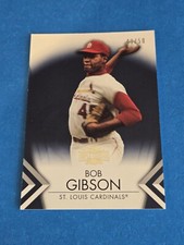 BOB GIBSON - 2012 T0PPS TRIPLE THREADS BASE SET CARD #86 ONYX BLUE PARALLEL /50