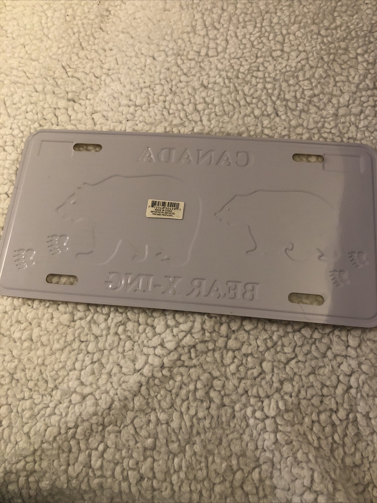 Canada License Plate Bear Xing Bright Yellow With Bla ck Bears CC eBay