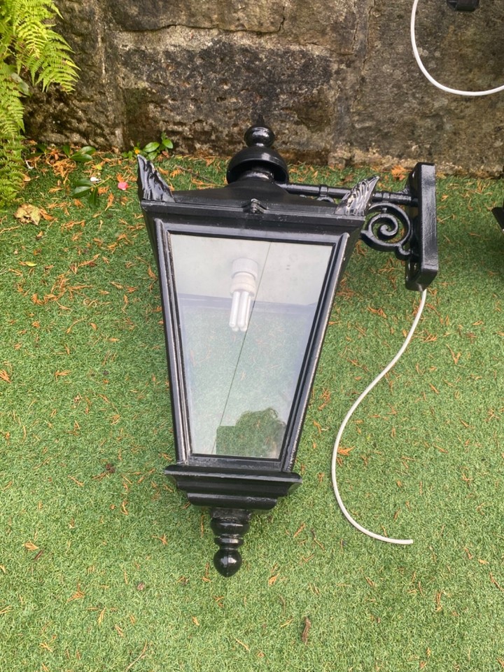 Black Outdoor Lights Vintage Victorian Style Wall mounted Mains Powered