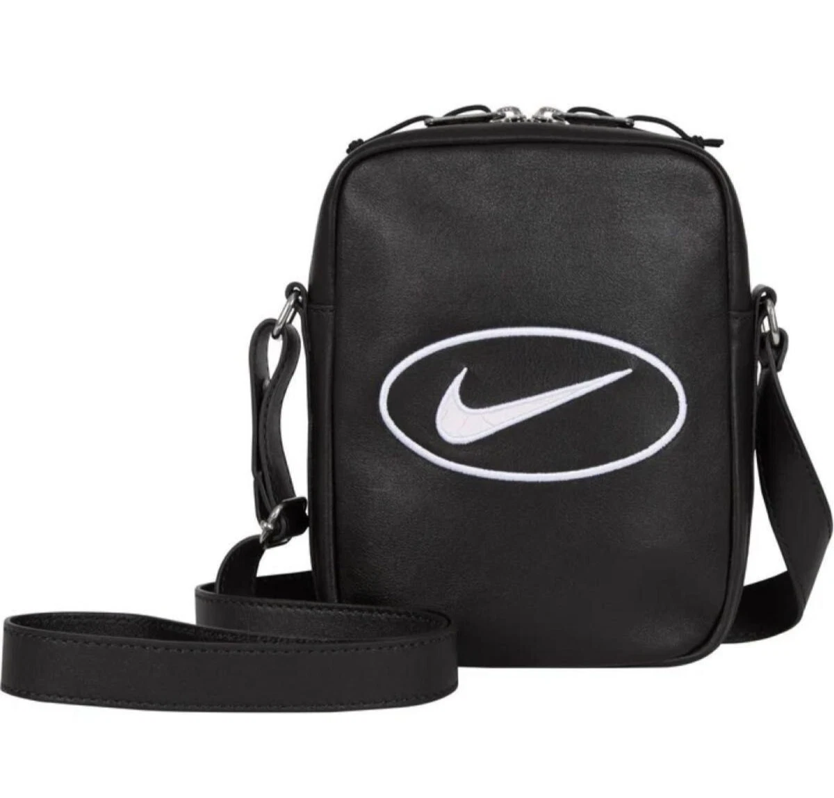 Sac à bandoulière Supreme x Nike en cuir noir HJ7964 045