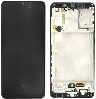 Original Samsung Galaxy A31 SM-A315F LCD Display Bildschirm Rahmen in Schwarz 
