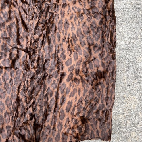 Lafayette 148 New York Women's Leather Leopard Pencil Skirt Cheetah Size 16 - Picture 2 of 9
