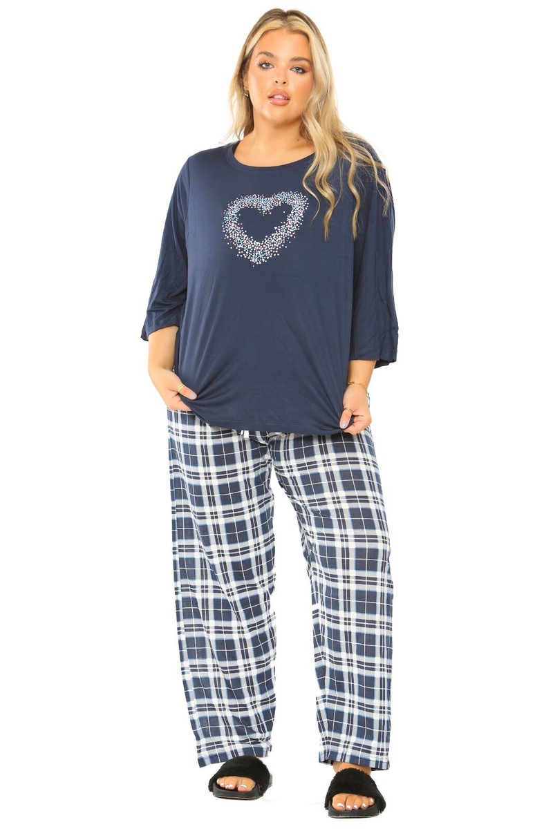 Ex Evans Pyjama Set Plus Size Cotton Bottoms Top Lounge Clothing Night Wear  PJs