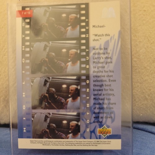 1994 Upper Deck MCD Michael Jordan #7 Nothing But Net Card NM-MINT 198 - Bild 2 von 2