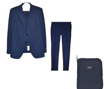 Ermenegildo Zegna Men's Italy Blue Wool Suit Blazer Pants Sz US 48 EU 58 Travel