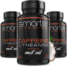  3-Pack 200Mg Caffeine Pills with 100Mg L-Theanine for Energy, Focus and Cla...