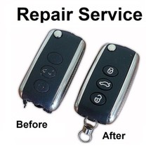 Repair Service for Bentley 3 button remote key battery shell switch replacement