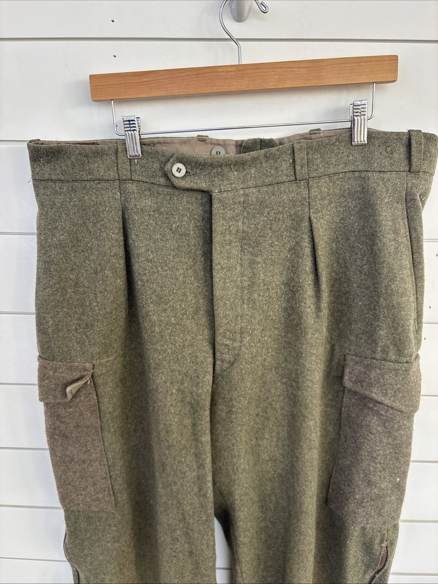 Vtg SODERBERGS UPSALA Swedish Military 100% Wool Pants Mens 40x33