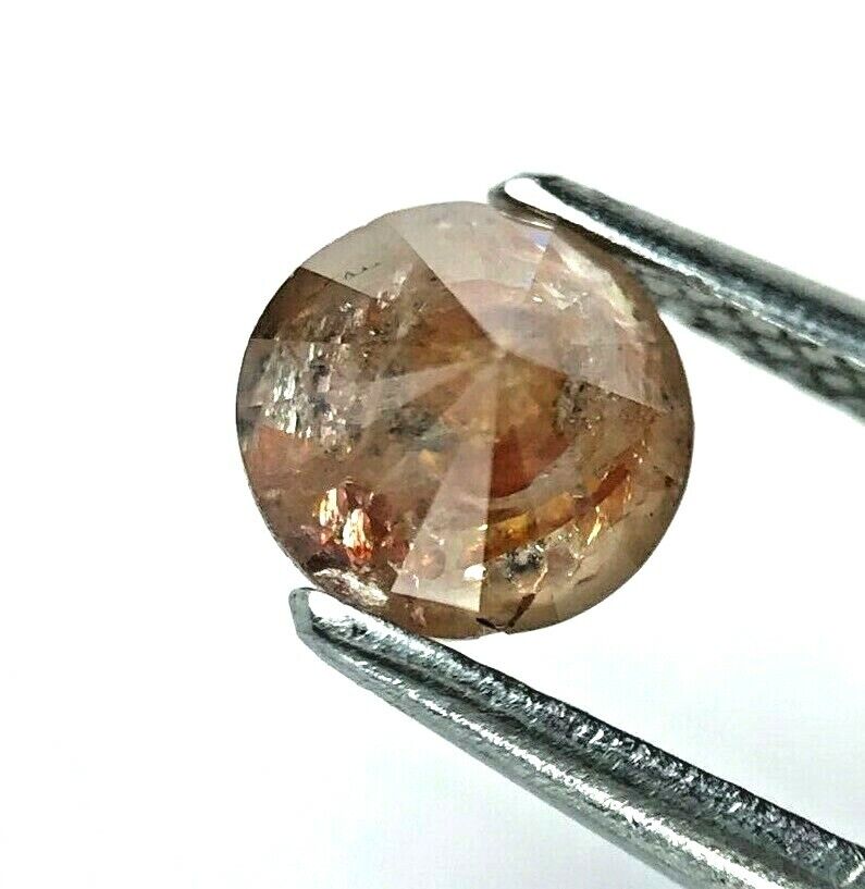 Natural Diamond 0.77Ct 5.4MM Grayish Brown Sparkling Round Brill