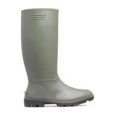 Womens Wellies Green Adults Ladies Mens Welly Wellington Slip On Cleated SIZE