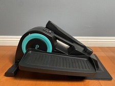 Cubii Compact Under Desk Elliptical Black  Teal display Monitor 8 Levels F3A2