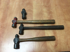 Vintage Ball Peen Hammer Lot of 4 Channel Lock & Wizard & unbranded 10oz